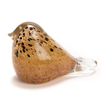 Statue : Oiseau moucheté en sulfure - Amadeus - Or / Doré - Verre - 1
