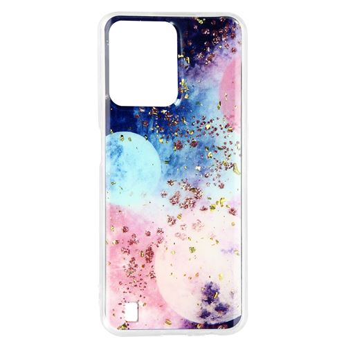 Coque pour Realme C31 Silicone Semi-rigide Design Galaxie avec Paillettes Avizar Multicolore