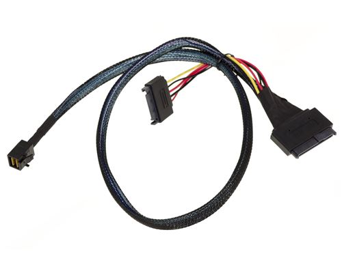 Kalea-Informatique - Cordon de liaison SAS MiniSAS SFF-8643 vers SFF-8639 - Support NVMe - 100cm - Image 2
