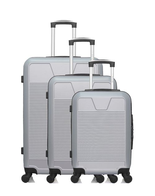 set de 3 valises rigides selenga - gris