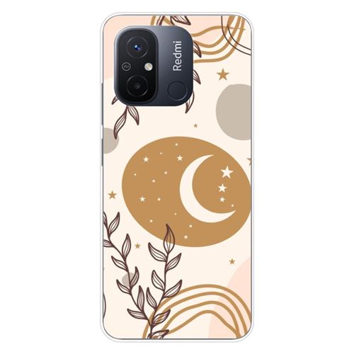 Coque en silicone imprimée compatible Xiaomi Redmi 12C Redmi 11A Lunaison
