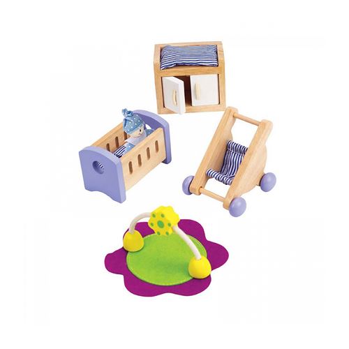 Hape E3459 Hape - Chambre de bébé en bois pour maison de poupées
