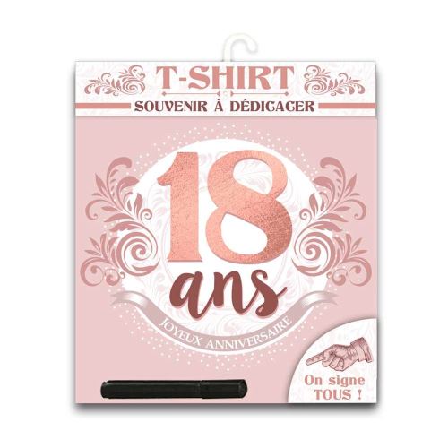 tee shirt anniversaire femme - 18 ans - CD4696+18
