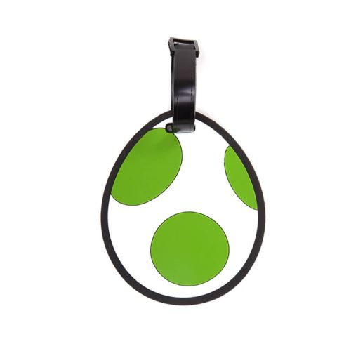Étiquette à bagage Super Mario Yoshi en caoutchouc avec oeuf