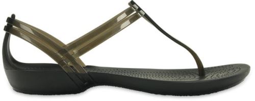 Crocs Isabella T-Strap Sandales en Noir 202467 001 [UK W7 US W9]