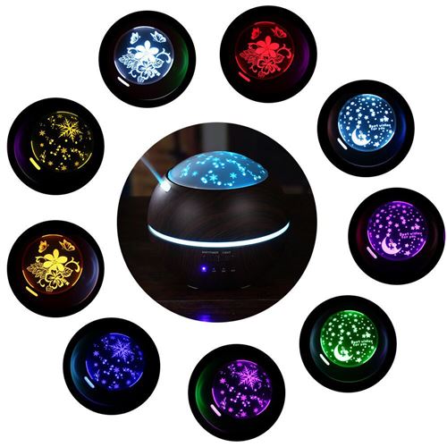 Diffuseur ultrasonique d'huile essentielle d'aromathérapie d'air humidificateur d'air 150ml - Café