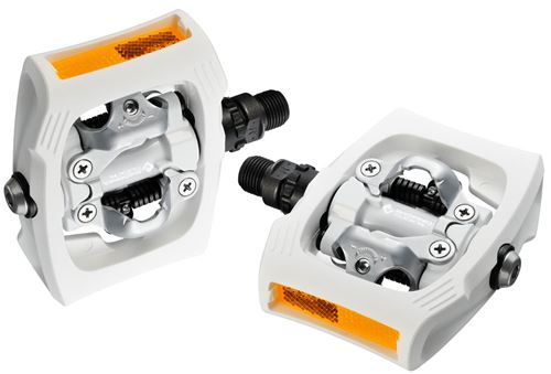 Jeu de pédales Shimano Touring Click'R T400 avec photos SM-SH56 Blanc