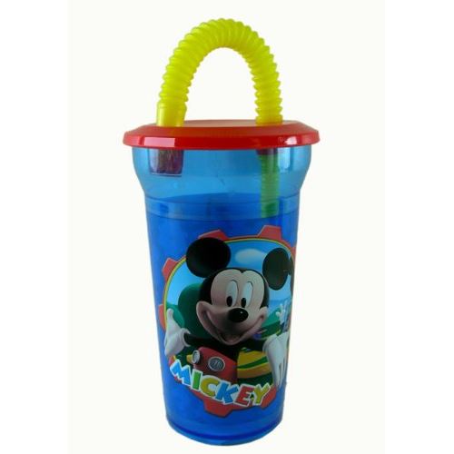 Tasse de sirop Disney - Mickey Friends coupe bouteille avec paille flexible