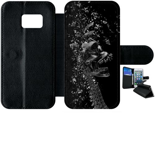 Etui À Rabat Samsung Galaxy S7 Squelette Verre Bris