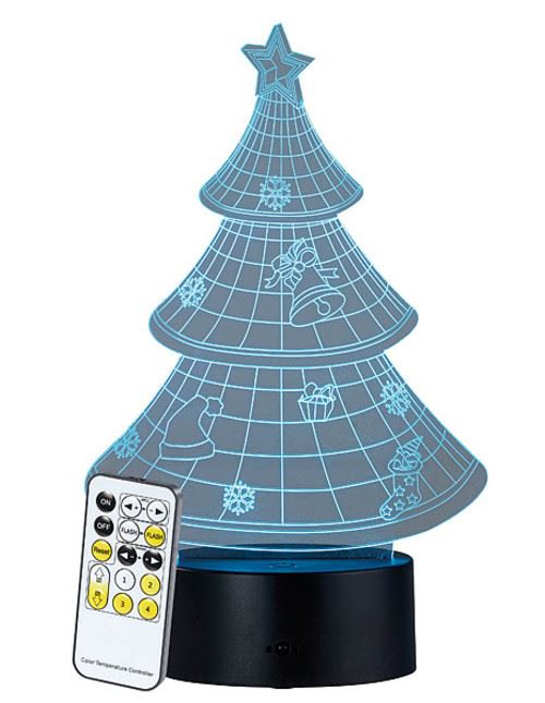 Lunartec : Socle lumineux décoratif à LED LS-7.3D - Motif Sapin de Noël