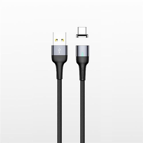 Câble Lightning magnétique de Usams 1m tressé Nylon