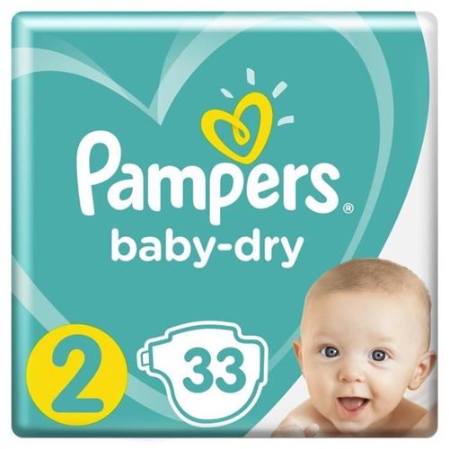Pampers Baby-dry Taille 2 , 4-8 Kg - 33 Couches