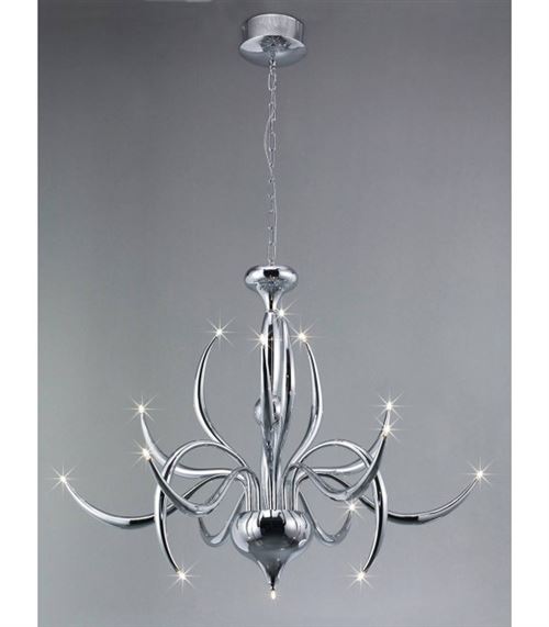 Suspension Llamas 15 Ampoules chrome poli