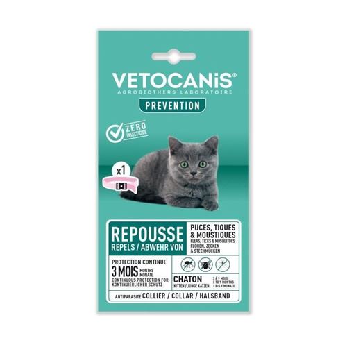 VETOCANIS Collier Anti-Puces et Anti-tiques Chaton