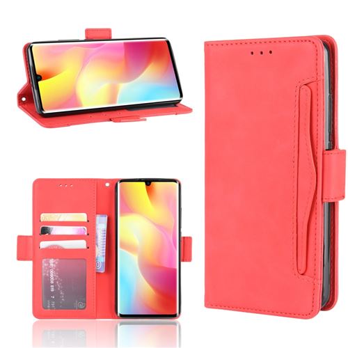 Etui en PU avec support couleur rouge pour votre Xiaomi Mi Note 10 Lite