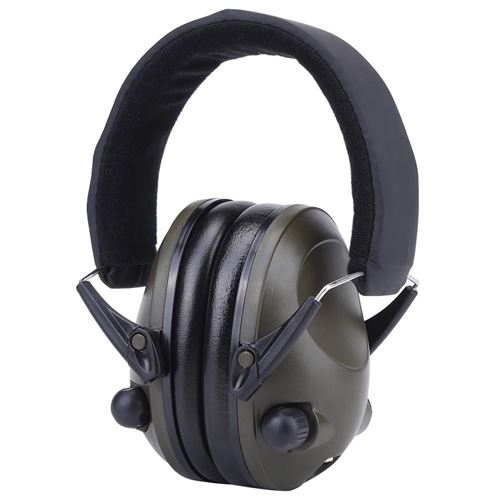 Casque antibruit actif à réduction de bruit Protection auditive (Vert