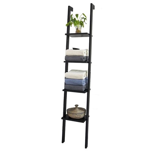 SoBuy® FRG15-SCH Étagère murale style échelle, Étagère échelle 4 niveaux