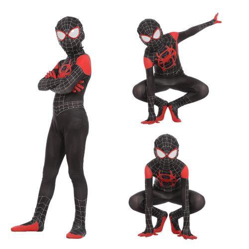 Vêtements ajustés Spiderman avec petite araignée noire XL(130-140cm)