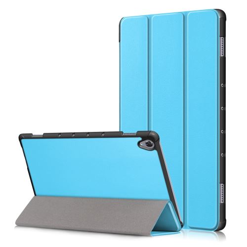 Etui en PU bleu clair avec support tri-pliure pour votre Huawei MediaPad M6 10.8 pouces (2019)