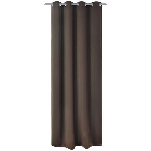vidaXL Gordijn met metalen ringen verduisterend 270x245 bruin