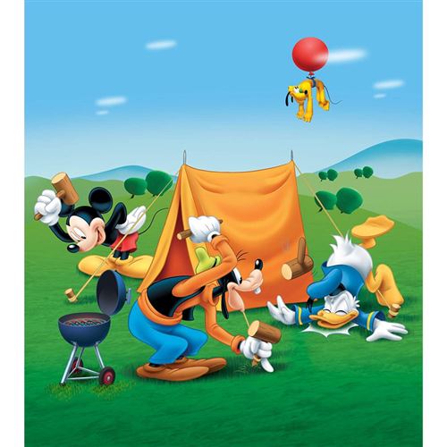 AG ART Papier peint XL intisse Le Picnic de Mickey Disney 180X202 CM