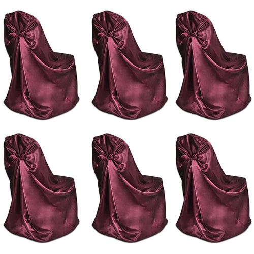 Bruiloft Stoelhoes Bordeauxrood (6 stuks)