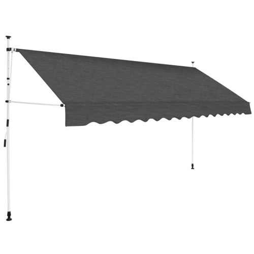 Vidaxl Anthracite Auvent Manuel Rétractable 350 Cm