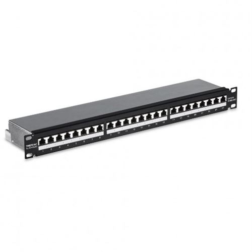 Trendnet TC-P24C6AS, Cat6a, 10 Gigabit Ethernet, Gigabit Ethernet, Or, Cat5e,Cat6,Cat6a, 26-22, Noir