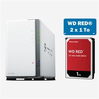 Synology Ds218j Serveur Nas Wd Red 2to 2x1to Serveur Nas Achat Prix Fnac