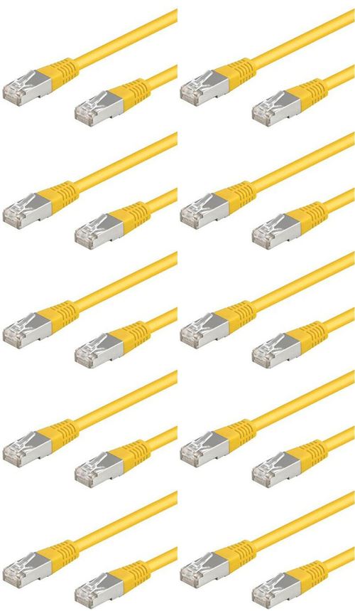 10 câbles RJ45 jaune cat5e F/UTP - 3m