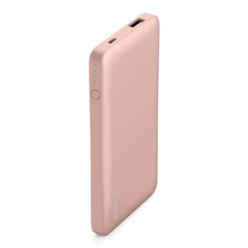Batterie de charge externe rechargeable de 5000 mAh, couleur Or rose, marque BELKIN