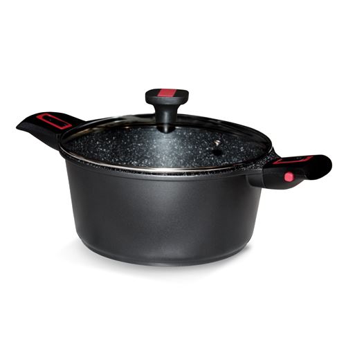 Faitout aluminium anti adhésif 24cm + couvercle 383606 - vue 1