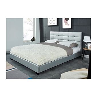 Amsterdam Lit Adulte 140 X 190 Cm Avec Tete De Lit Capitonnee