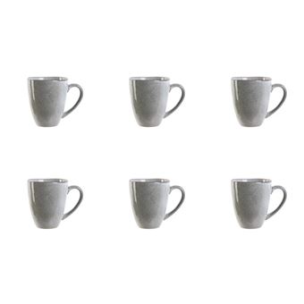 Lot de 6 Mugs Au Grès du Temps 12cm Gris - 1