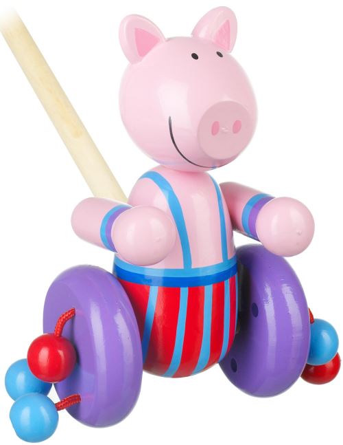 Orange Tree Toys Jouets En Bois A Pousser - Cochon