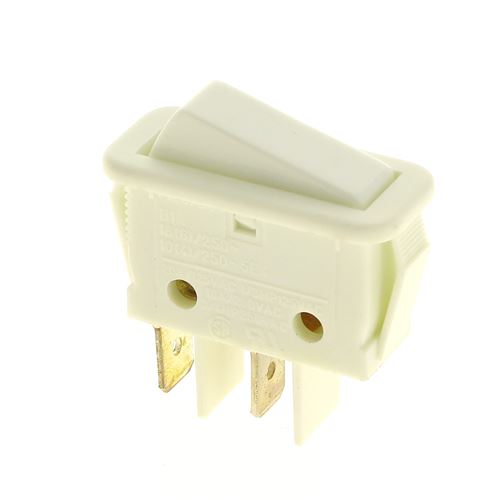 Interrupteur 2 cosses blanc pour Cuisiniere Rosieres