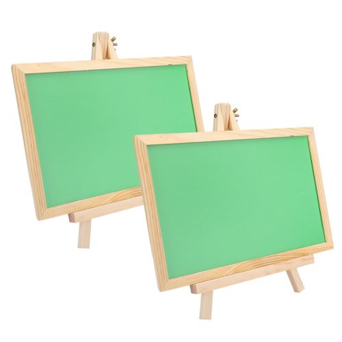 Tableau d'Écriture enfants avec Plaque de Support Articles d'Ameublement en Bois 2 Pcs