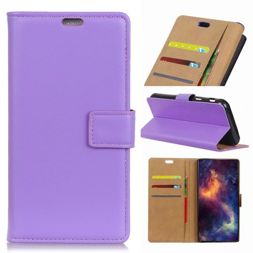 Etui en PU avec support violet pour Xiaomi Redmi Note 7