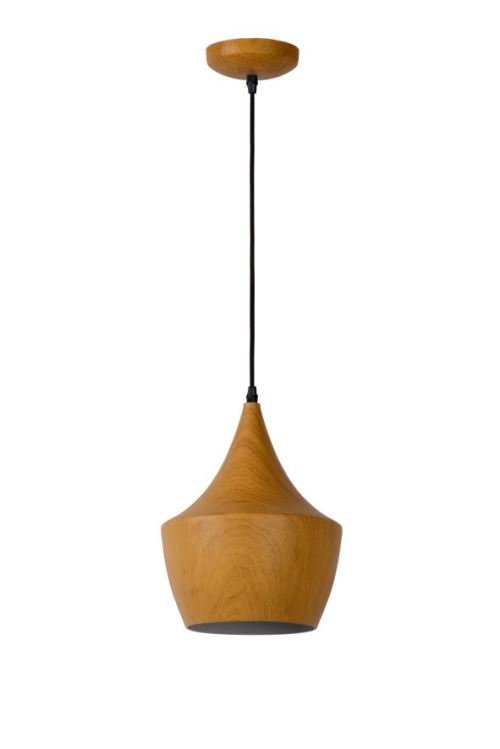 Lucide WOODY - Suspension - Ø 24 cm - Bois clair
