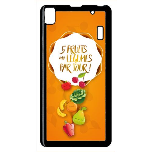 Coque Lenovo A7000 5 Fruits Et Legumes Fond Orange