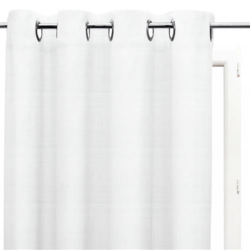 soleil d'ocre rideau a oeillets linen - 135 x 250 cm - blanc