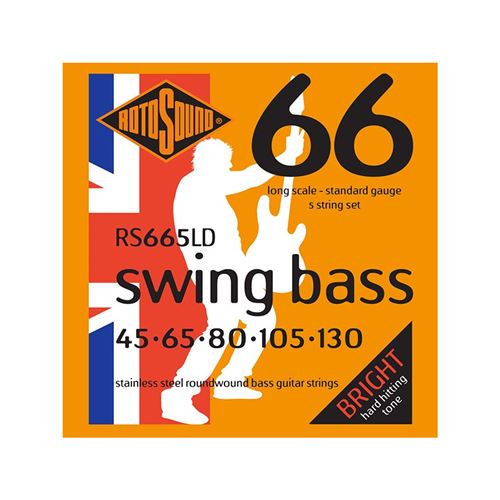 Rotosound Rs665ld Swing Bass - Jeu De 5 Cordes Guitare Basse - Long Scale Standard 45-130