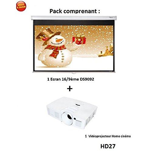 Vidéoprojecteur OPTOMA - HD27OPE Vidéo projecteur HD27 Home cinéma + Ecran DS9092PWC
