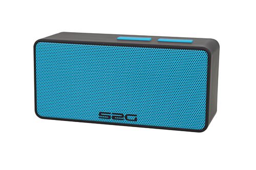 sound2go 10126 Haut-parleur Bluetooth avec fonction Radio, mains libres, slot Micro SD, lecteur USB et dragonne Noir/Bleu glacier