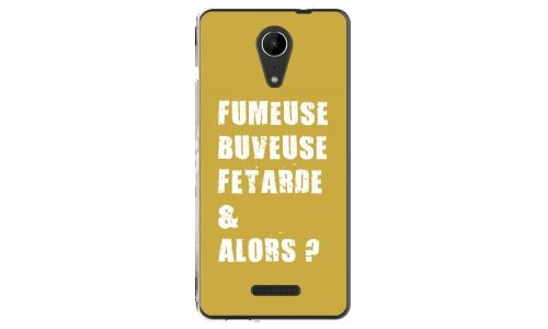 Coque souple pour Wiko Tommy 2 avec impression Motifs fumeuse et alors or