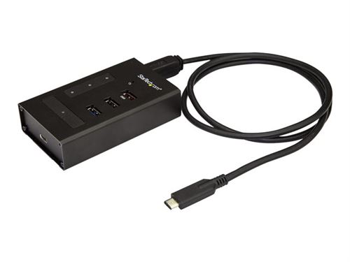 Hub Usb Startech Hub Usb-c 4 Ports - En Métal - Usb-c Vers 3 Ports Usb-a Et 1 Port Usb-c - Usb 3.0