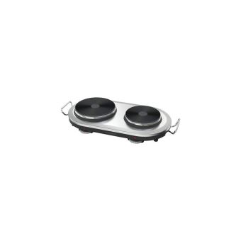 Réchaud électrique inox 2 plaques Riviera & Bar 2500 W Argent et Noir