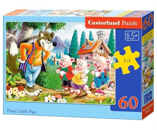 Castorland Trois petits cochons Puzzle 60 pièces