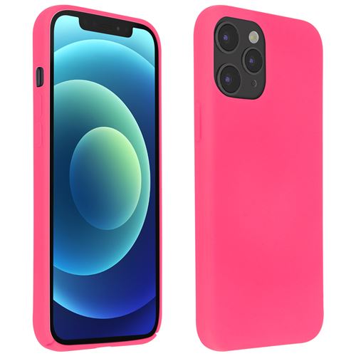 Avizar Coque iPhone 12 / 12 Pro Max Semi-rigide Finition Soft Touch Compatible QI fuchsia