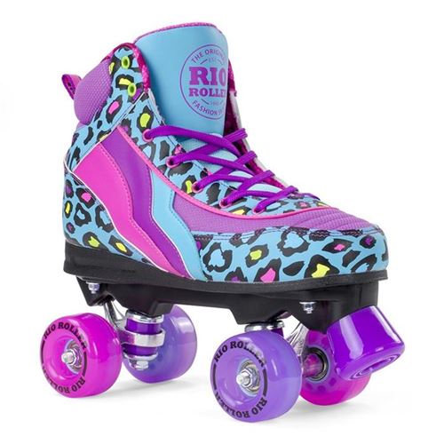 Patin complet Roller Quad RIO ROLLER Quad Leopard Teal
